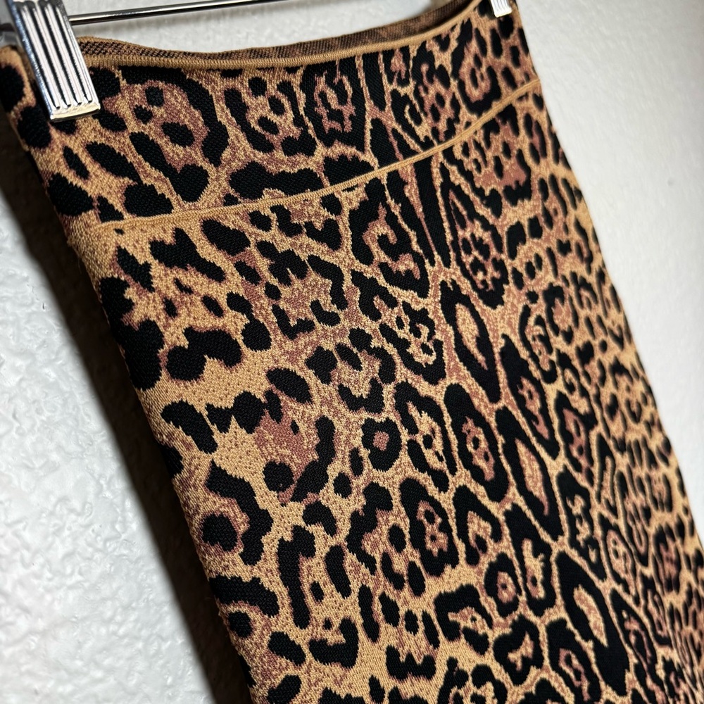 BCBGMAXAZRIA Gavin Leopard Bandage Knit Pencil Skirt NWT Size S - Picture 3 of 4